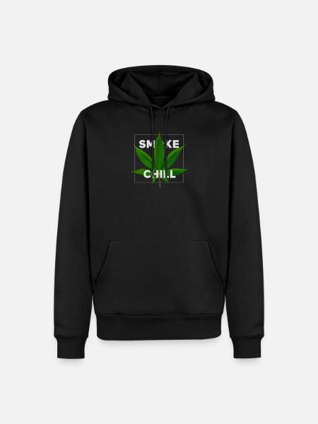 Weed leaf composition - Men’s Premium Organic Hoodie - black