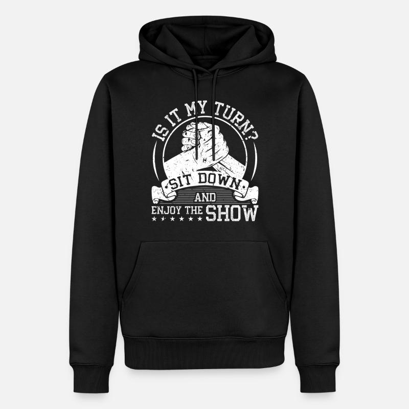 Arm Wrestle - Männer Premium Bio Hoodie - Schwarz