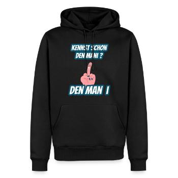 Vorname Manuel Geschenk / Kennst schon den Mani? - Männer Premium Bio Hoodie - Schwarz - Vorne - Nico (187cm)