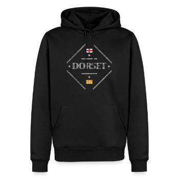 Dorset - Sweat à capuche Premium bio Homme - noir - Devant - Nico (187cm)