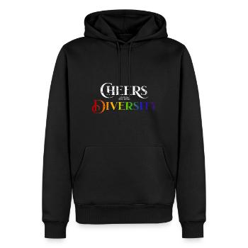 Love is Love, Gay Pride, LGBTQ+ - Men’s Premium Organic Hoodie - black - Front - Nico (187cm)