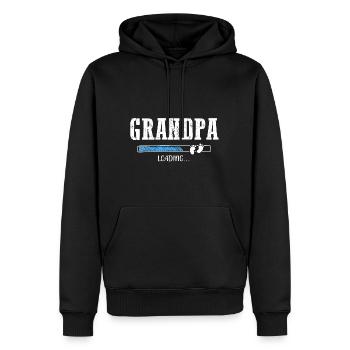 Chargement de grand-père - Sweat à capuche Premium bio Homme - noir - Devant - Nico (187cm)