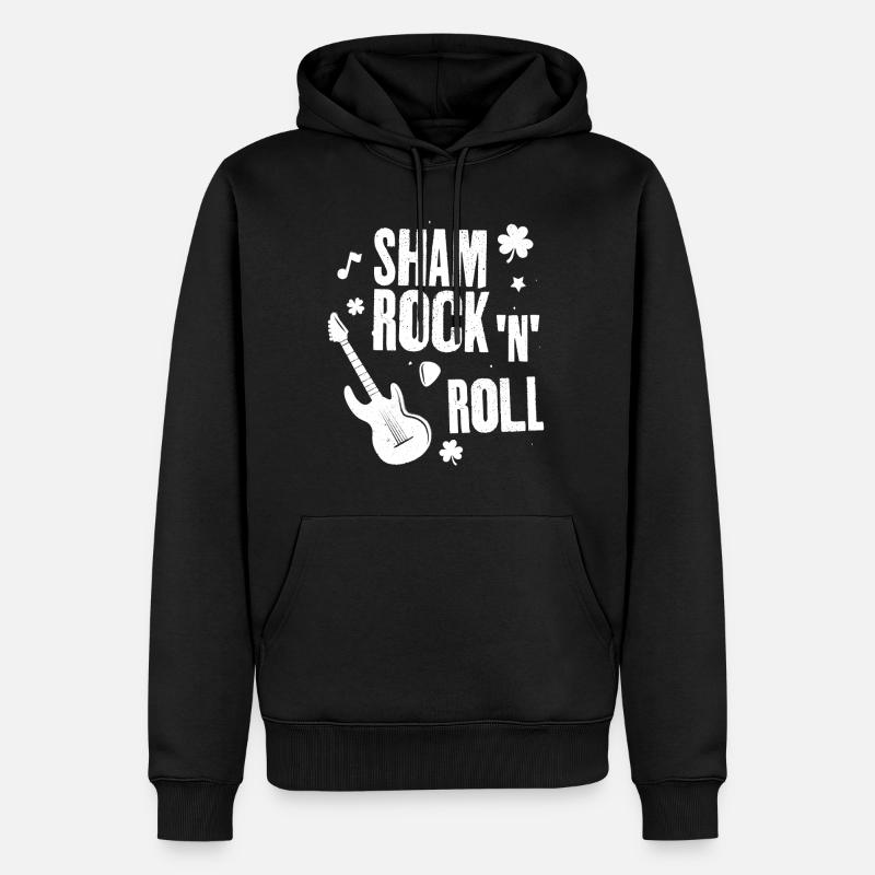 Kleeblatt und Roll - Männer Premium Bio Hoodie - Schwarz
