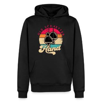 Vintage King Pong - Ping Pong - Sweat à capuche Premium bio Homme - noir - Devant - Nico (187cm)