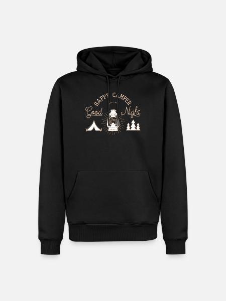 Happy Camper - Men’s Premium Organic Hoodie - black