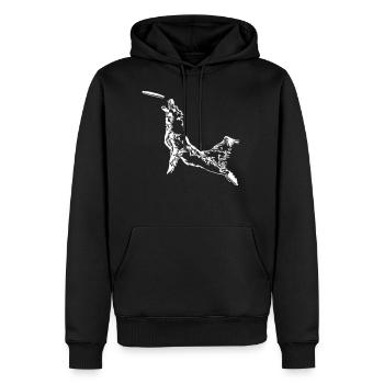 Discdogging Dog Frisbee - Männer Premium Bio Hoodie - Schwarz - Vorne - Nico (187cm)