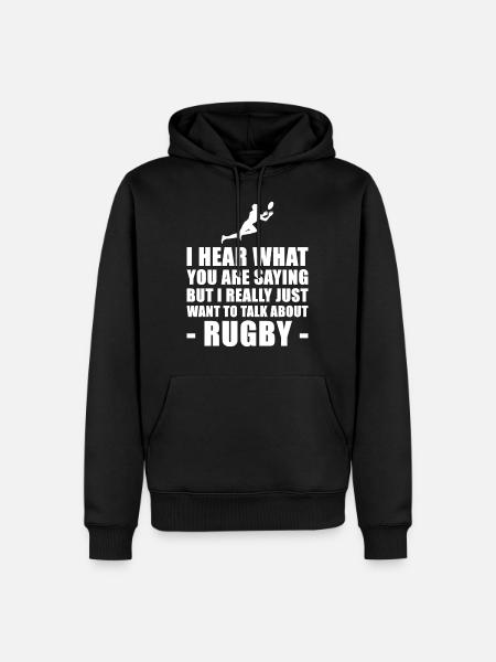 Funny Rugby Player Gift Idea - Men’s Premium Organic Hoodie - black