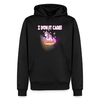 Je Donut licorne soins Donut - Sweat à capuche Premium bio Homme - noir - Devant - Nico (187cm)