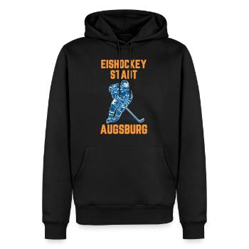 Eishockey Stadt AUGSBURG - Männer Premium Bio Hoodie - Schwarz - Vorne - Nico (187cm)