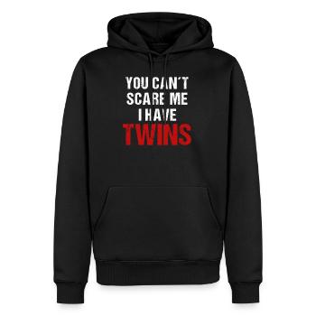 Vous ne pouvez pas me faire peur les jumeaux ont - Sweat à capuche Premium bio Homme - noir - Devant - Nico (187cm)