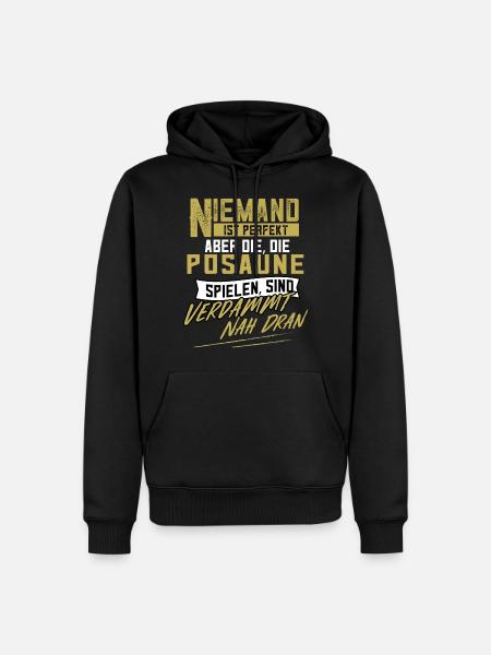 Posaune Posaunist Posaunistin Geschenk - Männer Premium Bio Hoodie - Schwarz
