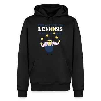 Zitronensaft Baby lustiger Charakter Limonade Kind - Männer Premium Bio Hoodie - Schwarz - Vorne - Nico (187cm)