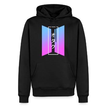 K-POP OTAKU Burn The Stage Design - Männer Premium Bio Hoodie - Schwarz - Vorne - Nico (187cm)