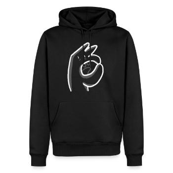 Bonhomme O - Männer Premium Bio Hoodie - Schwarz - Vorne - Nico (187cm)
