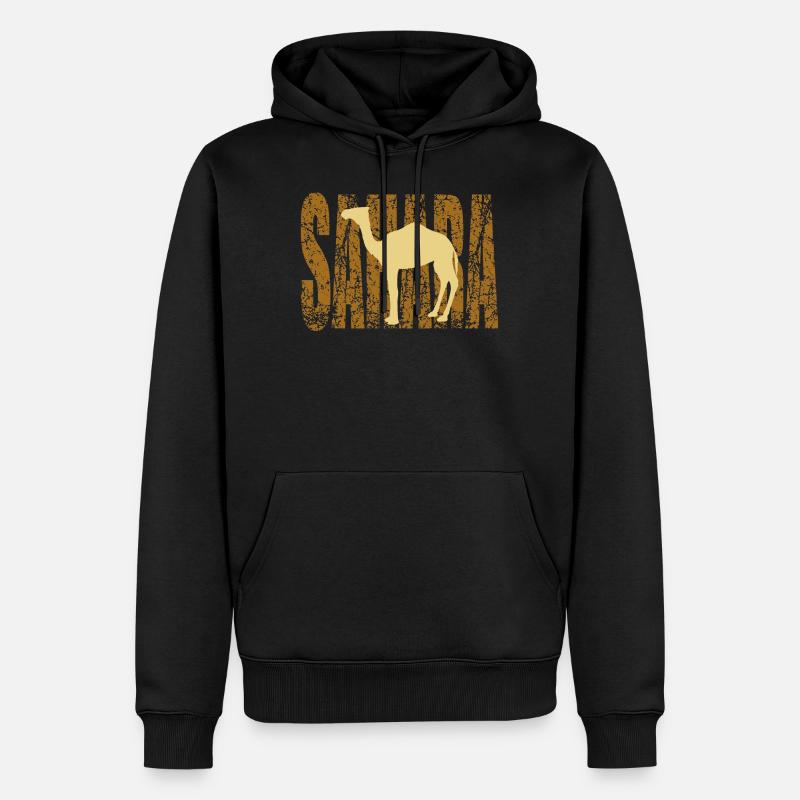sahara - Sweat à capuche Premium bio Homme - noir