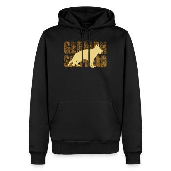 german shepherd - Männer Premium Bio Hoodie - Schwarz - Vorne - Nico (187cm)