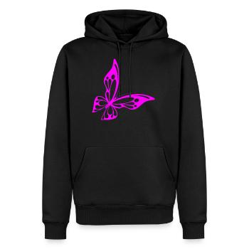 Papillon neon - Sweat à capuche Premium bio Homme - noir - Devant - Nico (187cm)
