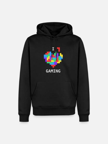 J'aime les jeux! (Cadeau) - Sweat à capuche Premium bio Homme - noir