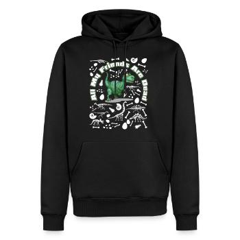 Tous mes amis sont morts (T. Rex Edition) - Sweat à capuche Premium bio Homme - noir - Devant - Nico (187cm)