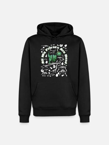 All My Friends Are Dead (T. Rex Edition) - Men’s Premium Organic Hoodie - black