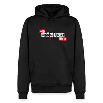Es eskaliert eh Eskalation Party Malle Festival - Männer Premium Bio Hoodie - Schwarz - Vorne - Nico (187cm)