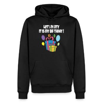 Nouveau cadeau d'anniversaire fête de cadeau d'anniversaire - Sweat à capuche Premium bio Homme - noir - Devant - Nico (187cm)