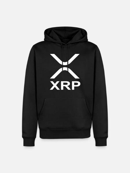 XRP logo crypto bitcoin ripple - Men’s Premium Organic Hoodie - black