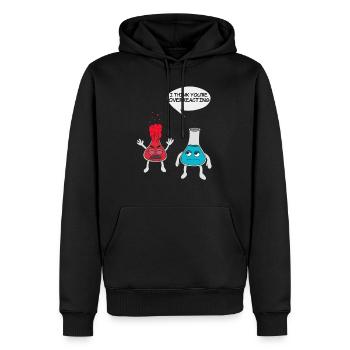Science Experiment Tshirt - Men’s Premium Organic Hoodie - black - Front - Nico (187cm)