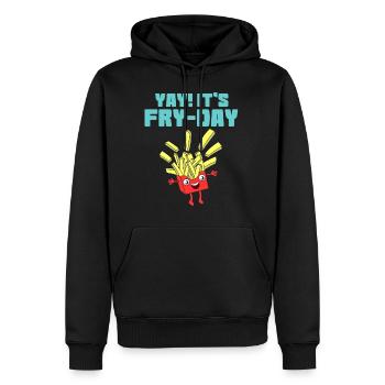 T-shirt impressionnant de conception de tendance de tendance Yay It's Fry - Sweat à capuche Premium bio Homme - noir - Devant - Nico (187cm)