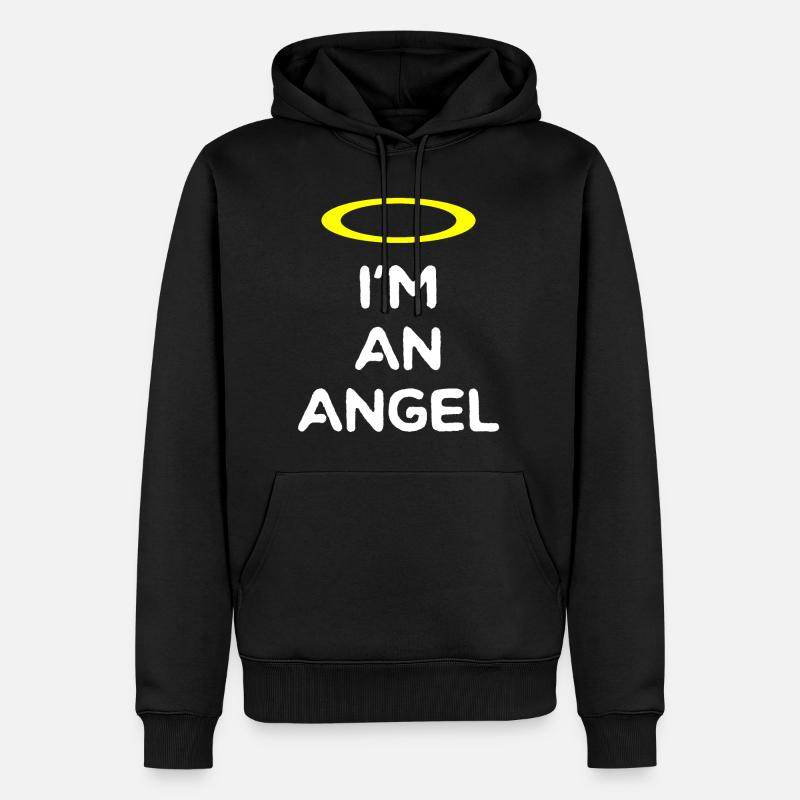 ENGEL - Sweat à capuche Premium bio Homme - noir