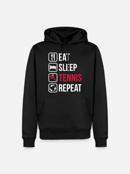 Eat Sleep Tennis Repeat - Men’s Premium Organic Hoodie - black
