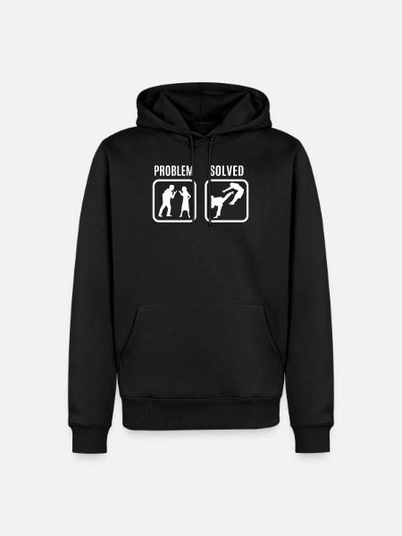 karaté - Sweat à capuche Premium bio Homme - noir