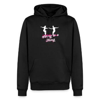 Dance Dance Dancer Swing Dance Couple Rock and Roll - Men’s Premium Organic Hoodie - black - Front - Nico (187cm)
