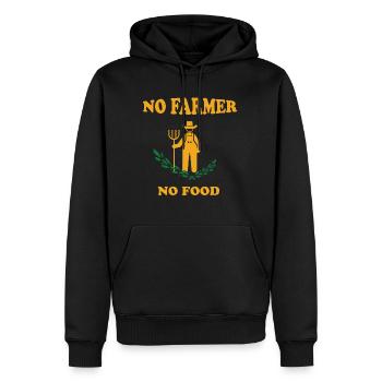 Agriculteur - Agriculteur - Agriculteur - Sweat à capuche Premium bio Homme - noir - Devant - Nico (187cm)