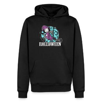 Halloween Happy Halloween Kostüm Geist Hexe - Männer Premium Bio Hoodie - Schwarz - Vorne - Nico (187cm)