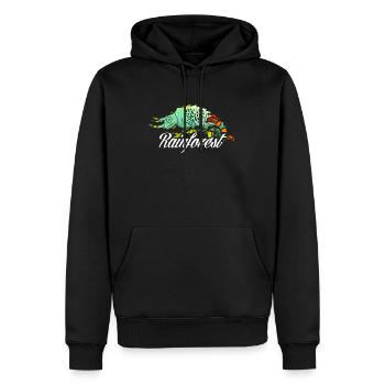 Chamäleon Regenwald Tropen Umweltschutz Dschungel - Männer Premium Bio Hoodie - Schwarz - Vorne - Nico (187cm)