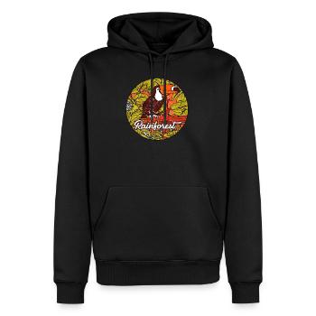 Pelikan Dschungel Regenwald Tropen Umweltschutz - Männer Premium Bio Hoodie - Schwarz - Vorne - Nico (187cm)