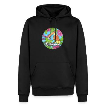 Regenwald Tropen Umweltschutz Pelikan Dschungel - Männer Premium Bio Hoodie - Schwarz - Vorne - Nico (187cm)