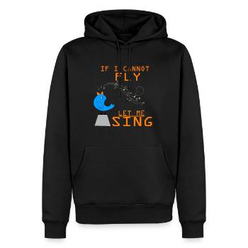 Singen Fliegen Zwitscher Melodie Sänger Vogel - Männer Premium Bio Hoodie - Schwarz - Vorne - Nico (187cm)
