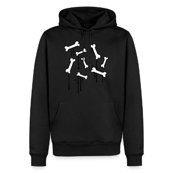graffiti gouttes os modèle morts beaucoup de squelette - Sweat à capuche Premium bio Homme - noir - Devant - Nico (187cm)