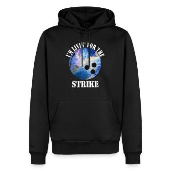Bowling Strike Bowler lustig Kegeln Geschenk Shirt - Männer Premium Bio Hoodie - Schwarz - Vorne - Nico (187cm)