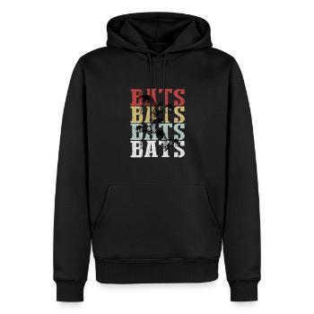 Fledermäuse Bats - Männer Premium Bio Hoodie - Schwarz - Vorne - Nico (187cm)
