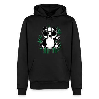 Panda Sonnenbrille Kinder Geschenk - Männer Premium Bio Hoodie - Schwarz - Vorne - Nico (187cm)