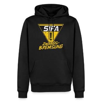 Engine driver train driver SIFA emergency braking - Men’s Premium Organic Hoodie - black - Front - Nico (187cm)