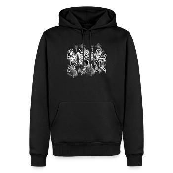 groupe de rock musique hardrock guitare batterie smok bass - Sweat à capuche Premium bio Homme - noir - Devant - Nico (187cm)
