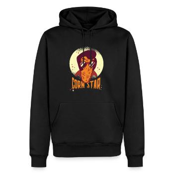 Corn Star Funny Farm - Men’s Premium Organic Hoodie - black - Front - Nico (187cm)
