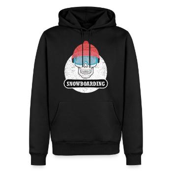 Snowboard cadeau de snowboard sport d'hiver - Sweat à capuche Premium bio Homme - noir - Devant - Nico (187cm)