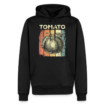 Tomate - Sweat à capuche Premium bio Homme - noir - Devant - Nico (187cm)