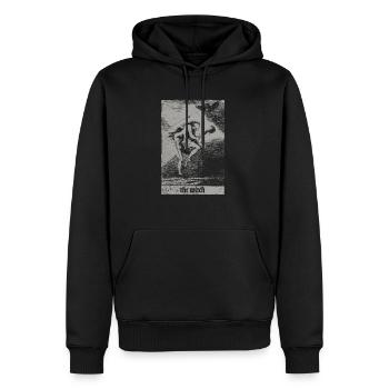Vintage Okkult Die Hexe Tarot Card - Satanic Witch - Männer Premium Bio Hoodie - Schwarz - Vorne - Nico (187cm)
