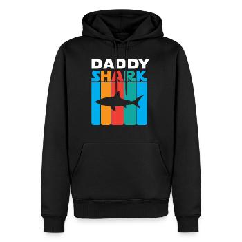 Daddy Shark - Men’s Premium Organic Hoodie - black - Front - Nico (187cm)